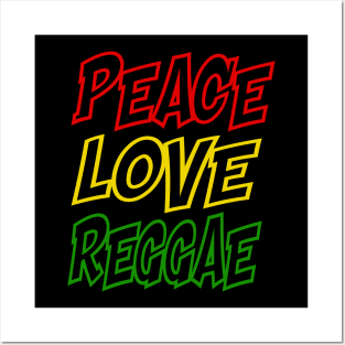 Peace Love Reggae, Good Vibes, Rasta Posters and Art